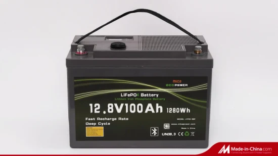 Precio al por mayor LiFePO4 Batería 12V 100ah Batería de fosfato de hierro y litio con Bluetooth APP Monitor RV / Carrito de golf / Yate / Paquete de batería de almacenamiento solar marino